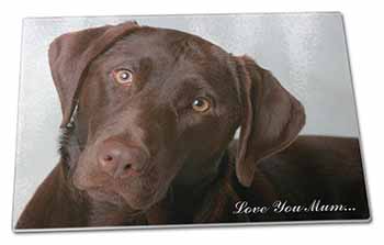 Large Glass Cutting Chopping Board Chocolate Labrador 