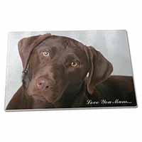 Large Glass Cutting Chopping Board Chocolate Labrador 