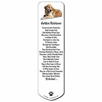 Golden Retriever Dog Bookmark, Book mark, Printed full colour