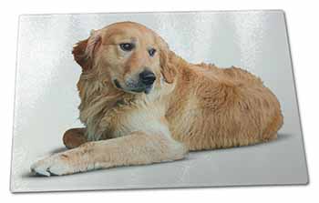 Large Glass Cutting Chopping Board Golden Retriever Dog