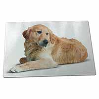 Large Glass Cutting Chopping Board Golden Retriever Dog
