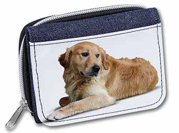 Golden Retriever Dog Unisex Denim Purse Wallet