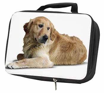 Golden Retriever Dog Black Insulated School Lunch Box/Picnic Bag