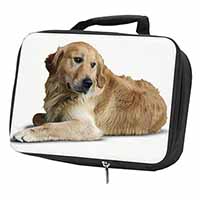 Golden Retriever Dog Black Insulated School Lunch Box/Picnic Bag