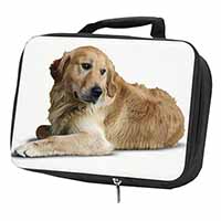 Golden Retriever Dog Black Insulated School Lunch Box/Picnic Bag