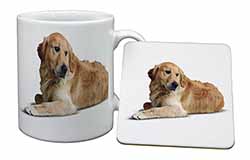 Golden Retriever Dog Mug and Coaster Set