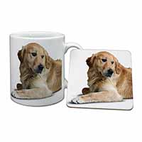 Golden Retriever Dog Mug and Coaster Set