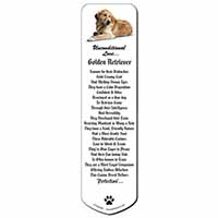 Golden Retriever-With Love Bookmark, Book mark, Printed full colour