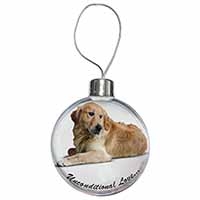 Golden Retriever-With Love Christmas Bauble