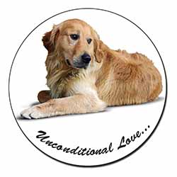 Golden Retriever-With Love Fridge Magnet Printed Full Colour