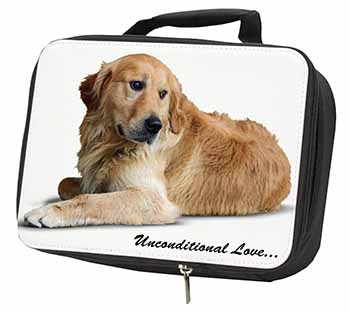 Golden Retriever-With Love Black Insulated School Lunch Box/Picnic Bag
