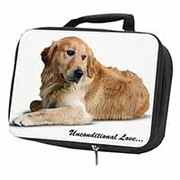 Golden Retriever-With Love Black Insulated School Lunch Box/Picnic Bag