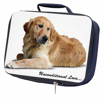 Golden Retriever-With Love Navy Insulated School Lunch Box/Picnic Bag