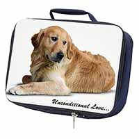 Golden Retriever-With Love Navy Insulated School Lunch Box/Picnic Bag