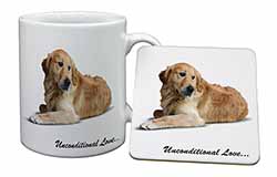 Golden Retriever-With Love Mug and Coaster Set