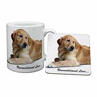 Golden Retriever-With Love Mug and Coaster Set