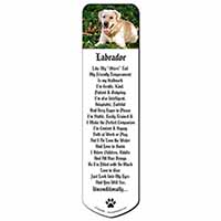 Yellow Labrador Dog Bookmark, Book mark, Printed full colour