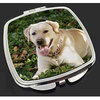 Yellow Labrador Dog Make-Up Compact Mirror