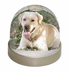 Yellow Labrador Dog Snow Globe Photo Waterball