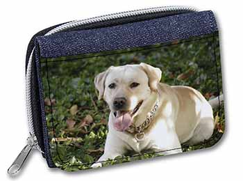 Yellow Labrador Dog Unisex Denim Purse Wallet