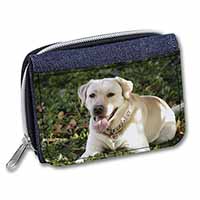 Yellow Labrador Dog Unisex Denim Purse Wallet