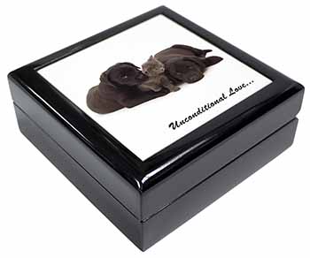 Black Labrador and Cat Keepsake/Jewellery Box