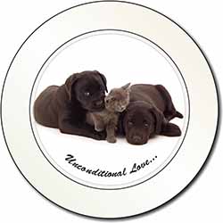 Black Labrador and Cat Car or Van Permit Holder/Tax Disc Holder