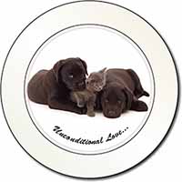 Black Labrador and Cat Car or Van Permit Holder/Tax Disc Holder