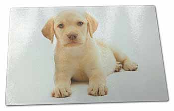 Large Glass Cutting Chopping Board Yellow Labrador