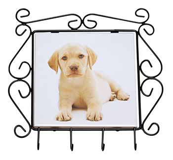 Yellow Labrador Wrought Iron Key Holder Hooks