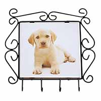 Yellow Labrador Wrought Iron Key Holder Hooks