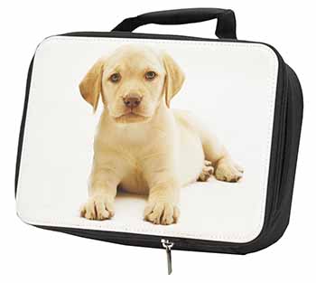Yellow Labrador Black Insulated School Lunch Box/Picnic Bag