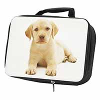 Yellow Labrador Black Insulated School Lunch Box/Picnic Bag