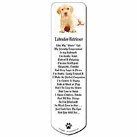 Yellow Labrador Puppy with Rose Bookmark, Book mark, Printed full colour