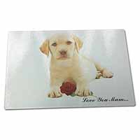 Large Glass Cutting Chopping Board Labrador+Rose 