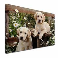 Yellow Labrador Puppies Canvas X-Large 30"x20" Wall Art Print