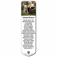 Yellow Labrador Puppies Bookmark, Book mark, Printed full colour