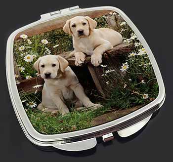 Yellow Labrador Puppies Make-Up Compact Mirror