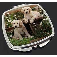 Yellow Labrador Puppies Make-Up Compact Mirror