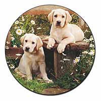 Yellow Labrador Puppies Fridge Magnet Printed Full Colour