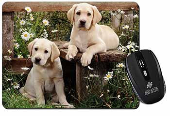 Yellow Labrador Puppies Computer Mouse Mat