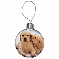 Yellow Labrador Dogs Christmas Bauble