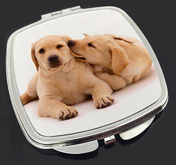 Yellow Labrador Dogs Make-Up Compact Mirror