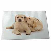 Large Glass Cutting Chopping Board Yellow Labrador Dogs