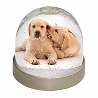Yellow Labrador Dogs Snow Globe Photo Waterball