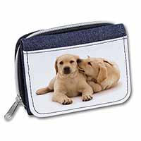 Yellow Labrador Dogs Unisex Denim Purse Wallet