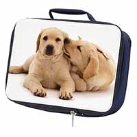 Yellow Labrador Dogs Navy Insulated School Lunch Box/Picnic Bag