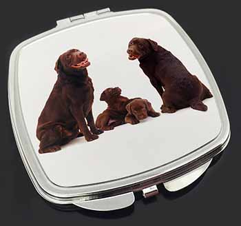 Chocolate Labrador Puppies Make-Up Compact Mirror