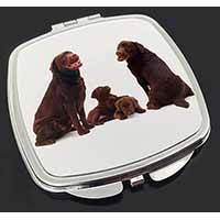 Chocolate Labrador Puppies Make-Up Compact Mirror