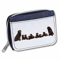 Chocolate Labrador Puppies Unisex Denim Purse Wallet